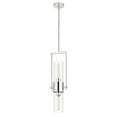 thumbnail image 1 of Indoor Modern Light 60W Redmond Metal Pendant With Clear Glass Shade, 1 of 5