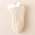 thumbnail image 1 of Indoor Non- Thermal Socks, -Lined Thick Warm Slipper Socks, V-Mouth Fluffy Winter Sherpa Slipper Socks Khaki, 1 of 3