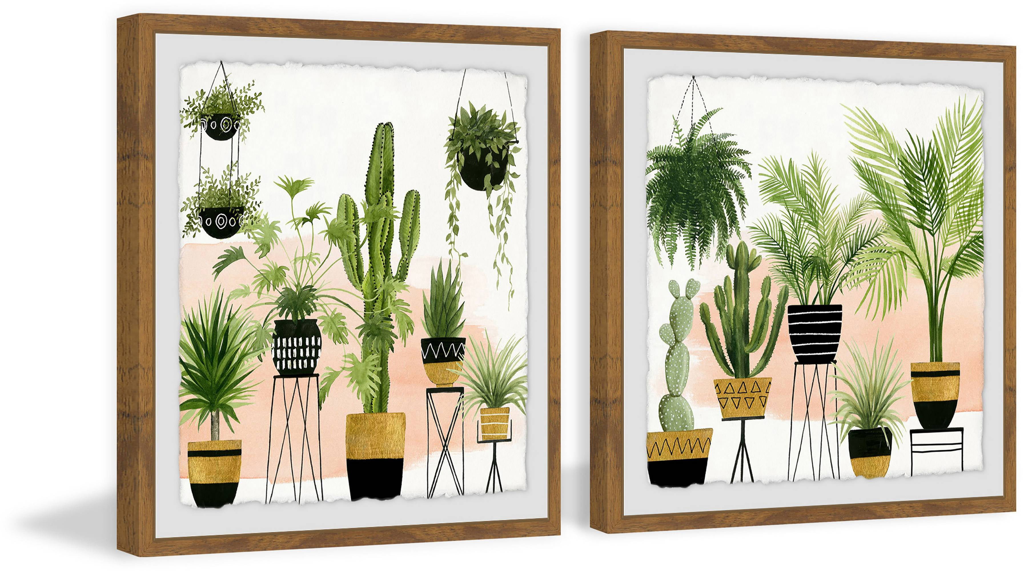 Indoor Oasis Diptych
