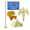 thumbnail image 1 of Indoor Oklahoma State Flag Kit - 8ft Pole - Metal Eagle, 1 of 4