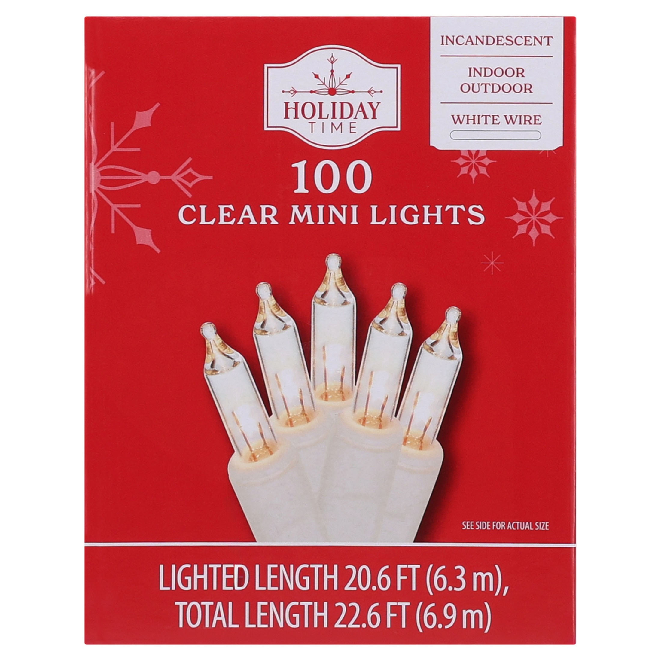 String Crafting Wire Indoor/Outdoor 100-Count Incandescent Mini Christmas String Lights ...