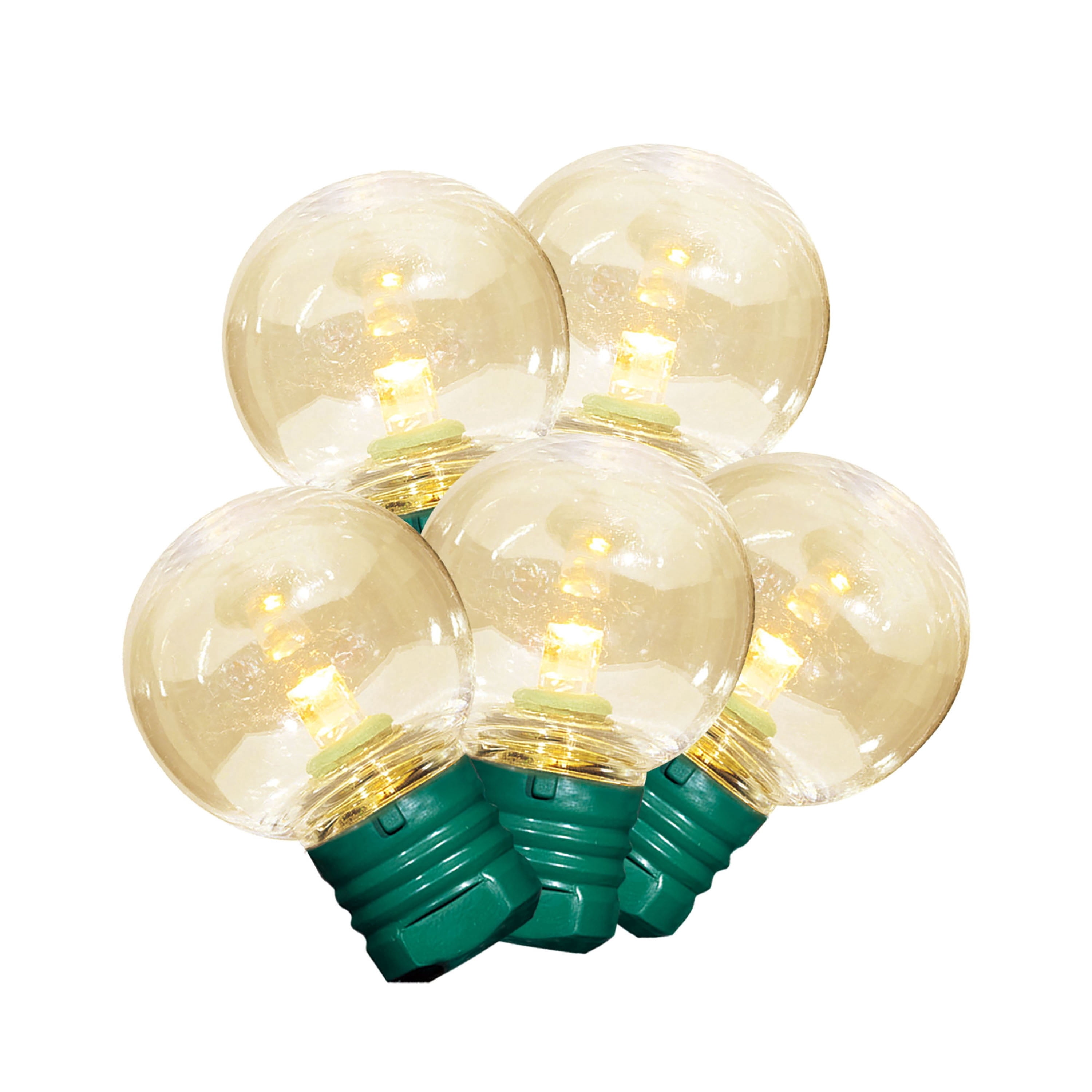String Crafting Wire Indoor/Outdoor 100-Count LED Super Bright G30 Christmas String Lights ...