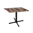 thumbnail image 1 of Indoor/Outdoor 30" Tall OD211 Black Table Base with 30" x 30" Foot and 30" x 30" Square Indoor/Outdoor Rustic Top by the Holland Bar Stool Co., 1 of 4