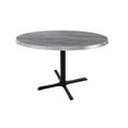 thumbnail image 1 of Indoor/Outdoor 30" Tall OD211 Black Table Base with 30" x 30" Foot and 36" Diameter Indoor/Outdoor Greystone Top by the Holland Bar Stool Co., 1 of 4