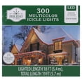 Indoor/Outdoor 300-Count LED Icicle Christmas Lights, Multicolor, White ...