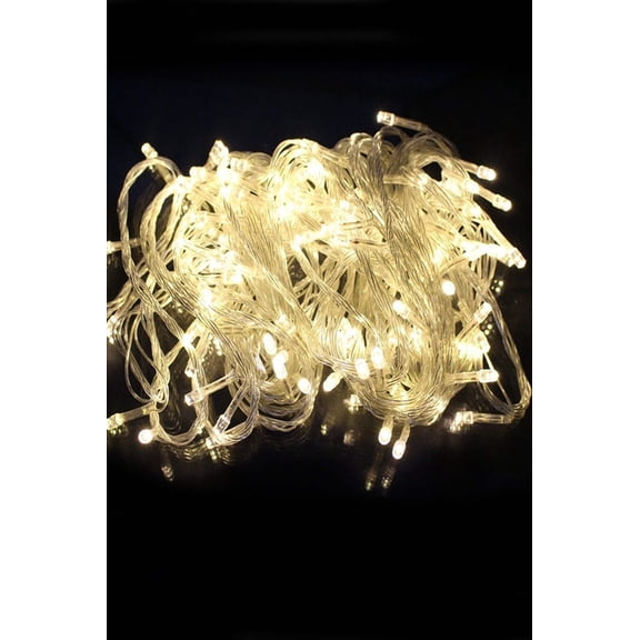 Indoor/Outdoor 300 LED String Lights with Flexible Clear Wire