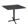 thumbnail image 1 of Indoor/Outdoor 36" Tall OD211 Black Table Base with 30" x 30" Foot and 36" x 36" Square Indoor/Outdoor Black Steel Top by the Holland Bar Stool Co., 1 of 2
