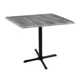 thumbnail image 1 of Indoor/Outdoor 36" Tall OD211 Black Table Base with 30" x 30" Foot and 36" x 36" Square Indoor/Outdoor Greystone Top by the Holland Bar Stool Co., 1 of 5