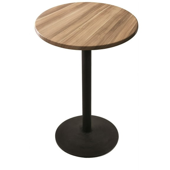 Indoor/Outdoor 36" Tall OD214 Black Table Base with 22" Diameter Foot and 36" x 36" Square Indoor/Outdoor Greystone Top by the Holland Bar Stool Co.