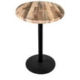 thumbnail image 1 of Indoor/Outdoor 36" Tall OD214 Black Table Base with 22" Diameter Foot and 36" x 36" Square Indoor/Outdoor Rustic Top by the Holland Bar Stool Co., 1 of 5
