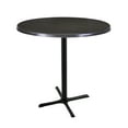 thumbnail image 1 of Indoor/Outdoor 42" Tall OD211 Black Table Base with 30" x 30" Foot and 36" Diameter Indoor/Outdoor Charcoal Top by the Holland Bar Stool Co., 1 of 5