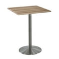 thumbnail image 1 of Indoor/Outdoor 42" Tall OD214 Stainless Steel Table Base with 22" Diameter Foot and 30" x 30" Square Indoor/Outdoor Natural Top by the Holland Bar Stool Co., 1 of 2