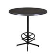 thumbnail image 1 of Indoor/Outdoor 42" Tall OD216 Black Table Base with 36" Diameter Indoor/Outdoor Charcoal Top by the Holland Bar Stool Co., 1 of 5