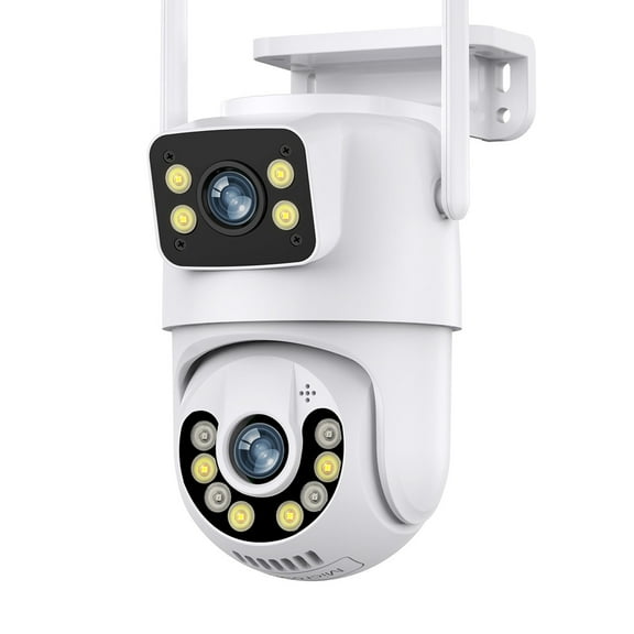 Indoor/Outdoor 4K Security Camera with Light Alarm,Color Night Vision,2.4G WiFi,Motion Detection,IP66 Weatherproof , 360 View ,Home Surveillance System Camera,24/7 Record,Two-Way Audio