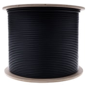 Indoor/Outdoor 6 Fiber Optic Cable OM3 Multimode 50/125, 10Gbit/s, Riser Rated - Black PVC, 1000ft Spool