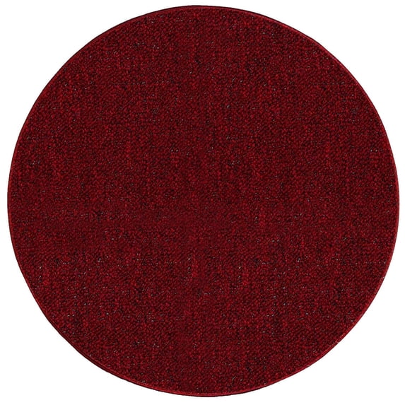 Indoor Outdoor Area Rug Red - 4' Round