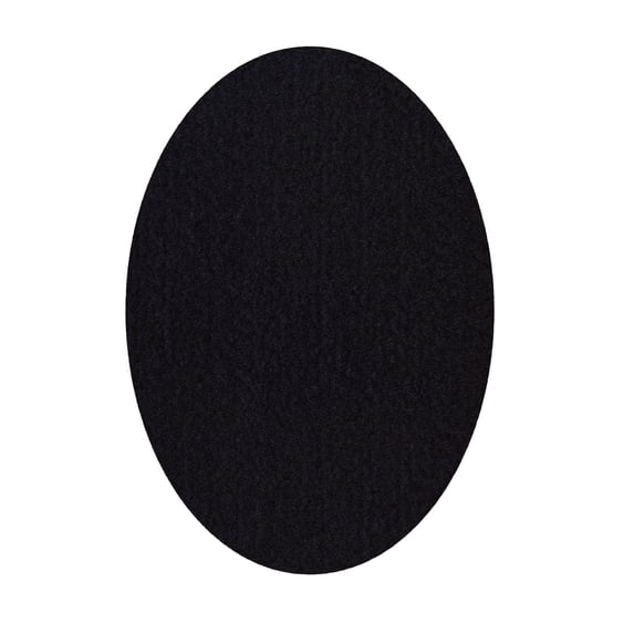 Indoor/Outdoor Area Rug with Rubber Marine Backing for Patio, Porch, Deck, Boat, Basement or Garage with Premium Bound Polyester Edges Black 10 'X13' Oval
