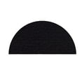 thumbnail image 1 of Indoor/Outdoor Area Rug with Rubber Marine Backing for Patio, Porch, Deck, Boat, Basement or Garage with Premium Bound Polyester Edges Black Half Round 60" x 120", 1 of 2