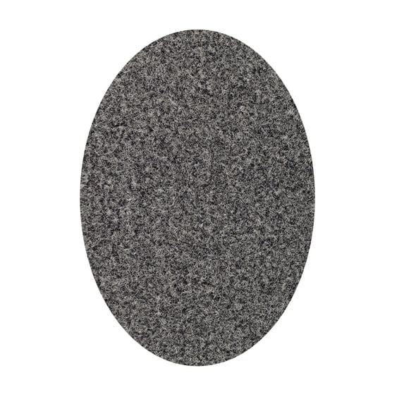 Indoor/Outdoor Area Rug with Rubber Marine Backing for Patio, Porch, Deck, Boat, Basement or Garage with Premium Bound Polyester Edges Grey 5'X8' Oval