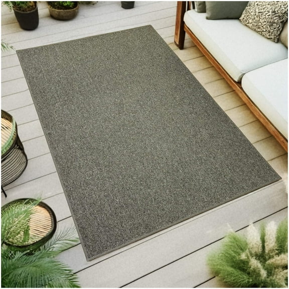 Koeckritz Rugs Gunmetal 4' x 6' Standard Area Rug for Indoor or Outdoor Living Spaces