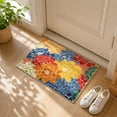 thumbnail image 1 of Indoor Outdoor Area Rug, Washable Tropical Floral Patio Carpet Non Slide Floor Mat For Living Room Backyard Pool Deck Balcony Camping Picnic RV Decorative Home Accent(Yellow), 1 of 6