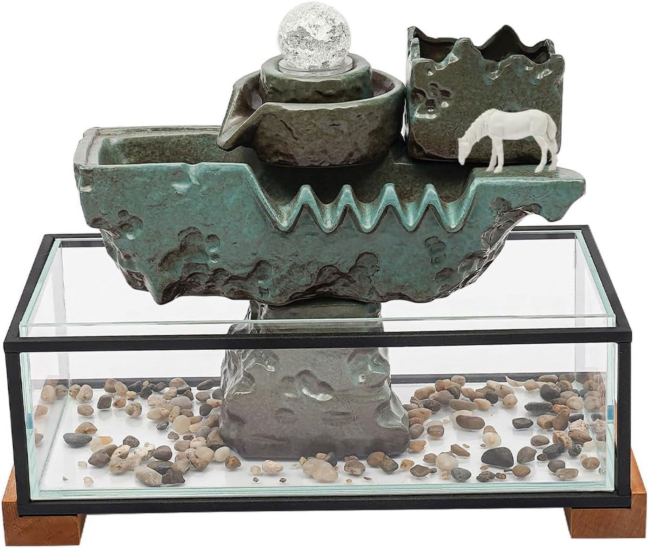Photo inspiration: Fresh Look at Indoor Outdoor Artificial Landscape Tabletop Water Fountain Resin Glass