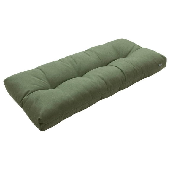 Indoor Outdoor Bench Cushion 45"x18", Non-Slip Tufted Water Resistant Long Seat Pads, Patio Loveseat Cushion for Window, Garden, Swing, Settee - Green