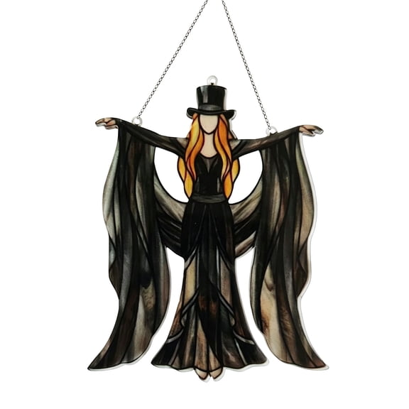 Indoor Outdoor Boho Suncatcher Dancing Lady Light Trap Acrylic Gothic Woman Hanging Window Spinner