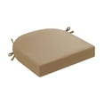 thumbnail image 1 of Indoor Outdoor Chair Cushion - 16.9 x 15.7 Inch Thick Seat Pad with Adjustable Ties for Dining Chairs, Patio Furniture, and Garden Chairs - Foam Comfort Seat Cushion for Home and Garden (Coffee), 1 of 7