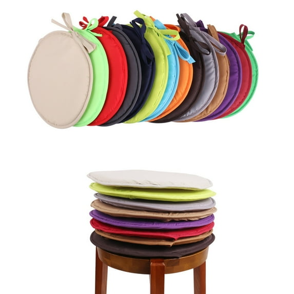 Indoor Outdoor Chair Cushion Round Cushion Mat With Thick Sponge Padding, Diameter 38 Cm Round Seat Mat For Garden Terrace Furniture And Indoor Spaces, One Size Design Fits Most