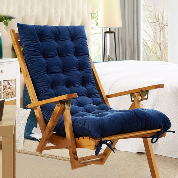 Indoor/Outdoor Chaise Lounge Cushions, Ergonomic Rocking Chair Cushion with Non-Slip Ties, Super Soft Cozy Cotton Filled, Recliner Chair Cushion, Thick Padded Chair Seat Cushions