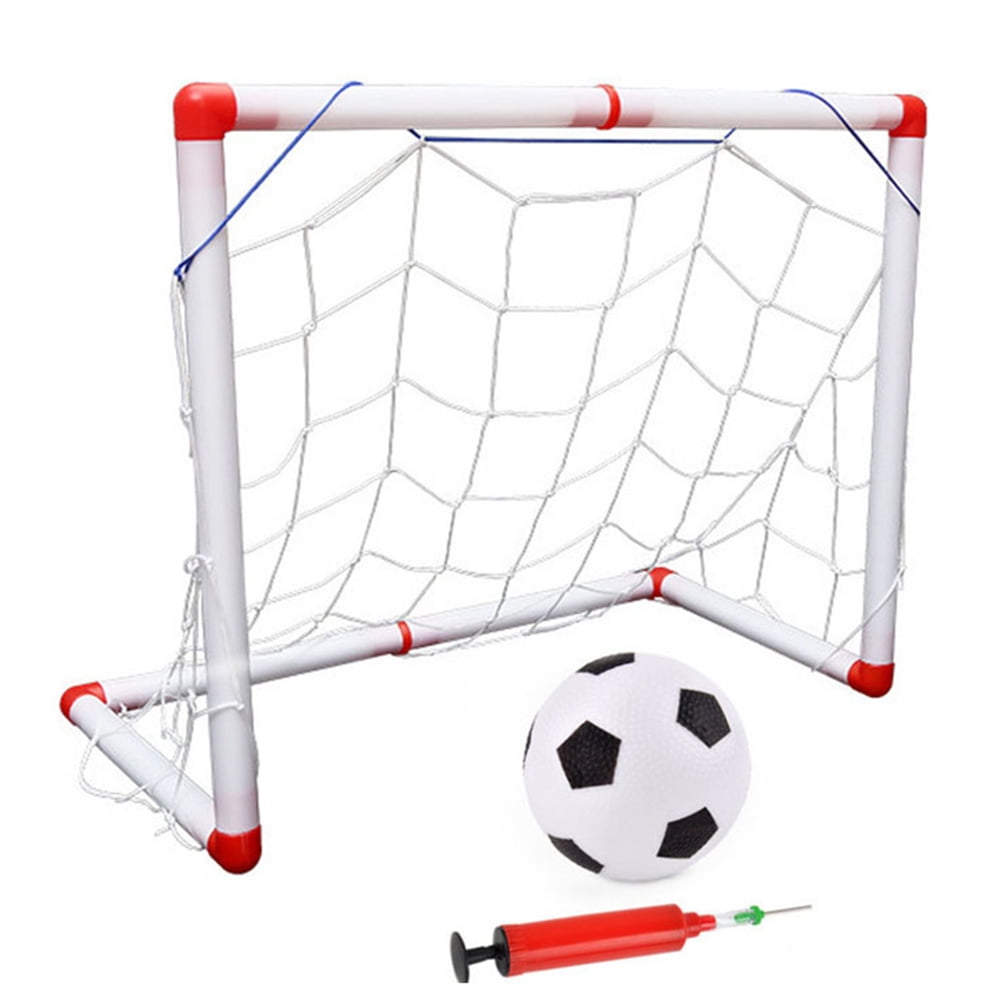 Indoor Outdoor Children Mini Football Soccer Goal Post Net Set with