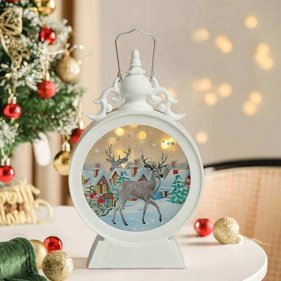 Nilvkv Indoor Outdoor Christmas Lanterns Snowman Santa with LED Portable Table Door Holiday Decor, Christmas Decorations, CHRlSTMAS-GlFTs