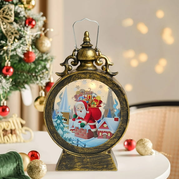 Nilvkv Indoor Outdoor Christmas Lanterns Snowman Santa with LED Portable Table Door Holiday Decor, Christmas Decorations, CHRlSTMAS-GlFTs