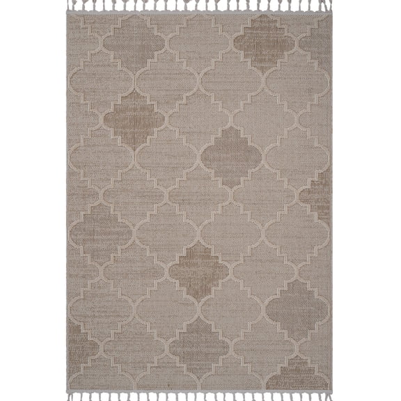Indoor/Outdoor Cream Rug, Durable & Easy to Maintain / Suitable for Entryways