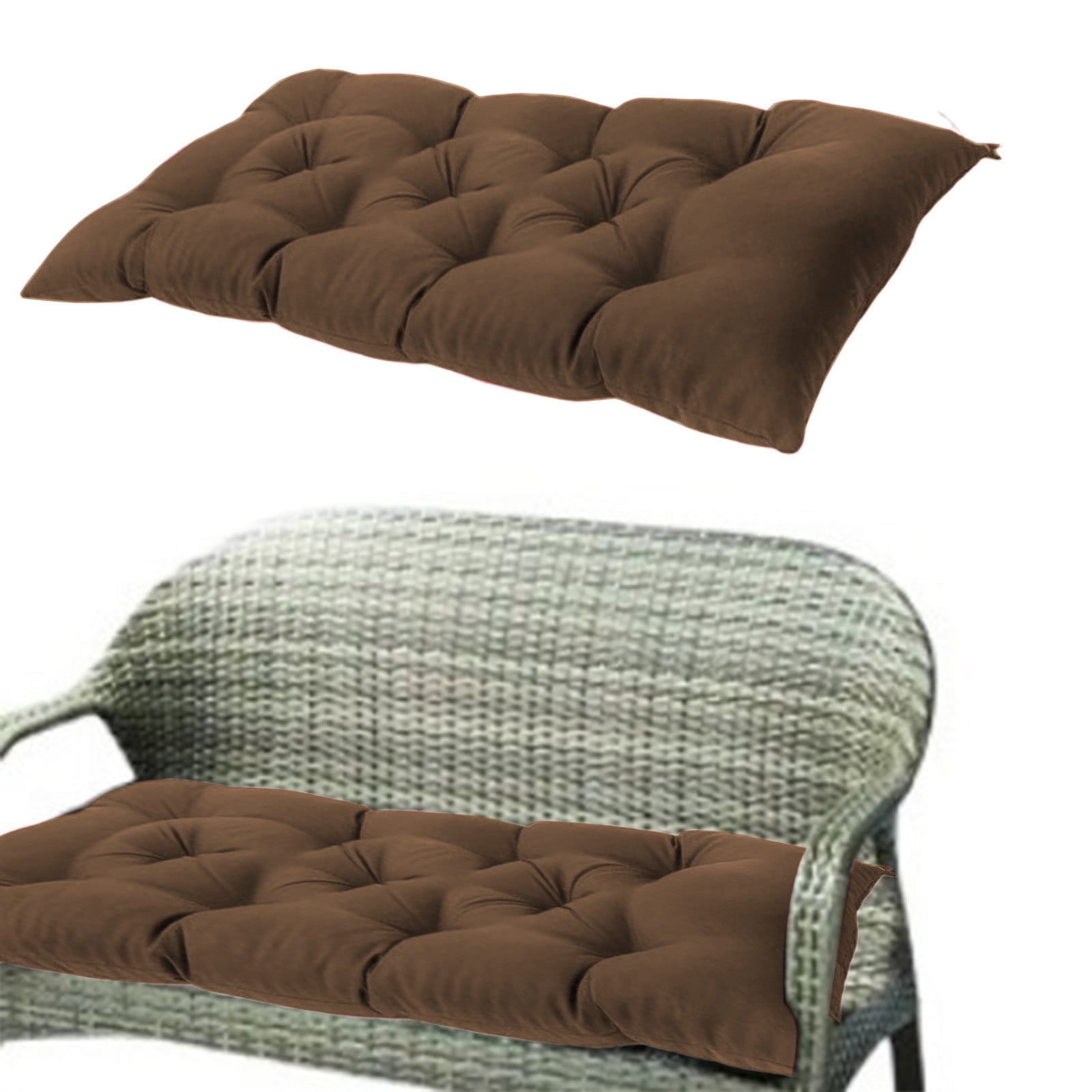 Indoor Outdoor Cushion Cushion, Chair Replacement Pads, Waterproof Lounger Seat Cushions, Outdoor Loveseat Bench Seat Pads Tufted Bench Cushion