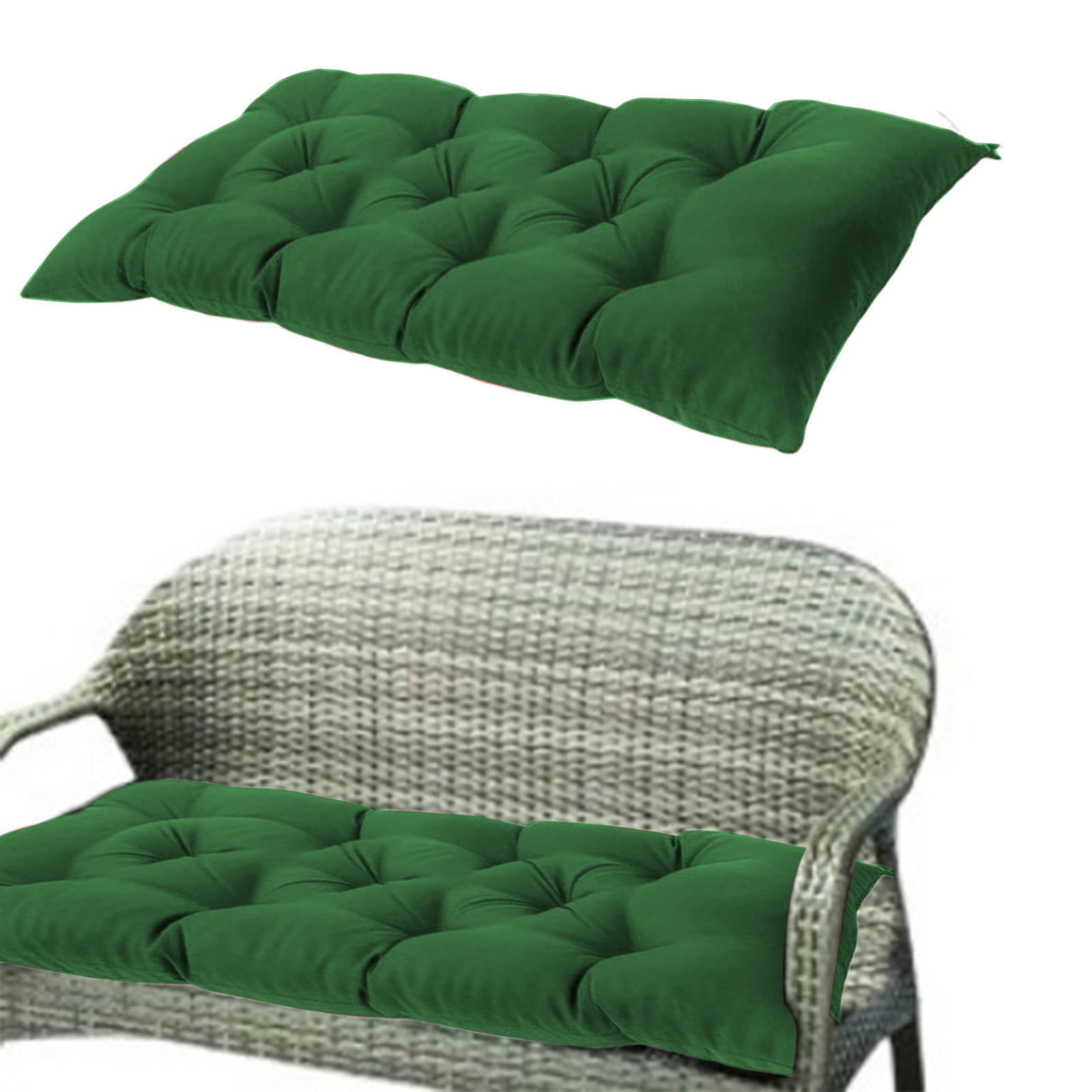 Indoor Outdoor Cushion Replacement Pad | Chair Seat Pillow | Polyester, Waterproof, Thick, Easy Care | For Patio Lounger, Garden Furniture, Wicker, Window Bench | 50x100cm | 1 Pack