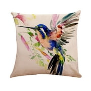Indoor Outdoor Cushions, Cojines al aire libre pájaro árbol algodón lino cintura decoración del hogar