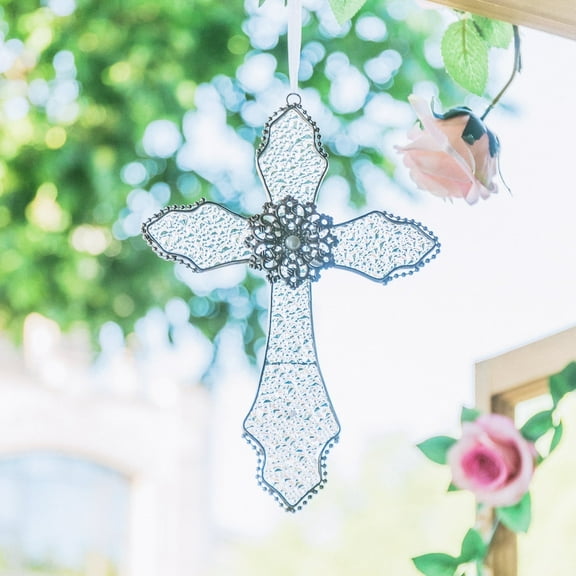 Indoor Outdoor Decoration,Cross Pendant, Diamond Setting, Blessing meaning,Art Decoration,Garden Decoration