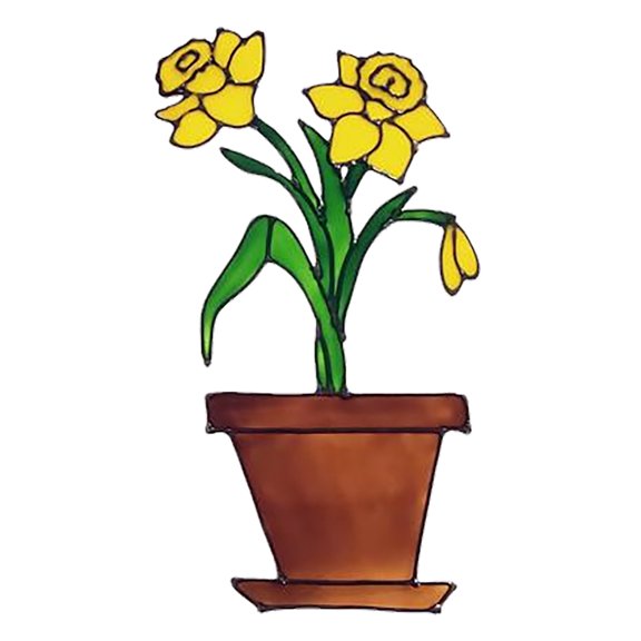 Indoor Outdoor Decorative Planter Window Decal Sticker Style E - Vinyl Material Self-Adhesive Planter Decal For Storefront & Home Windows - For Retail Store, Café, Restaurant,