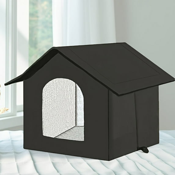 Indoor & Outdoor Dog Cat House with Built-in Insulation Aluminum Foil – Waterproof Warm Pet Bed Kennel Cave for Small Medium Large Dogs & Cats, Weatherproof Feral Shelter Tent
