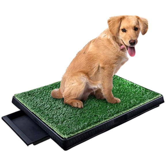 Indoor/Outdoor Dog Potty with Artificial Grass and Baffle, Reusable Puppy Training Mat, Portable Dog Toilet Suitable for Small and Medium Sized Dogs, Multiple Size Options
