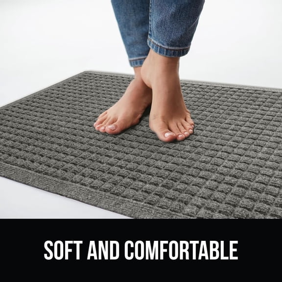 Indoor Outdoor Door Mat 35 x 23 Rubber Back Doormat, Smart Savings Option, Captures Water & Dirt for Busy Homes