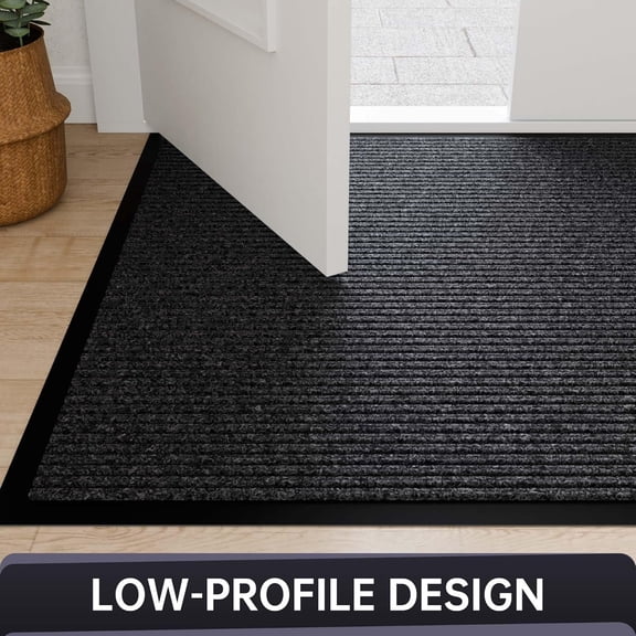 Indoor Outdoor Door Mat 72 x 24 Long Entrance Runner, Smart Savings Option, Non-Slip Rubber Back Dirt Control for Busy Entrances