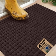 Indoor Outdoor Doormat, 30x16 Coffee, Rubber Backed HydroAbsorb Door Mat by GORILLA GRIP