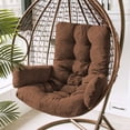 thumbnail image 1 of Indoor/Outdoor Egg Chair Cushion, 24 x 47, Water Repellent, Fade Resistant, Tufted for Comfort Coffee, 1 of 9