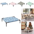 thumbnail image 1 of Indoor Outdoor Elevated Pet Bed, Lightweight Raised Frame Pet Cot Bed for Small Sized Dogs and Cats ,N14 Blue, 1 of 9