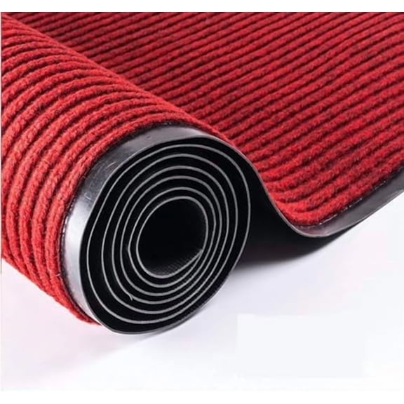 Indoor Outdoor Entrance Mat 3'x10' Anti-Slip Rubber Backing Thick Welcome Doormat Red Carpet Runner Commercial Hallway Rug Heavy Duty Floor Rugs