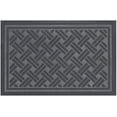 thumbnail image 1 of Indoor Outdoor Entrance Rug Floor Mats Shoe Scraper Doormat Non Slip Rubber Backing Heavy Duty Door Mat Waterproof Low-Profile Mats for Entry Garage High Traffic Areas (24x16 inch, Gray), 1 of 6