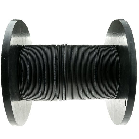 Indoor/Outdoor Fiber Optic Cable, 2-Fiber Multimode OM1 62.5/125 Micron, Riser Rated, Black, 1000 feet